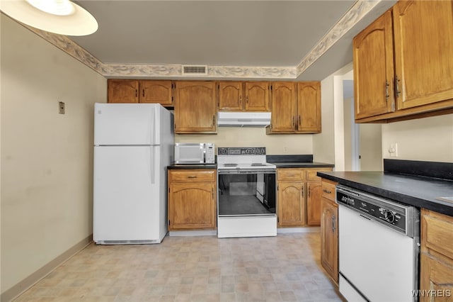 kitchen featuring white appliances