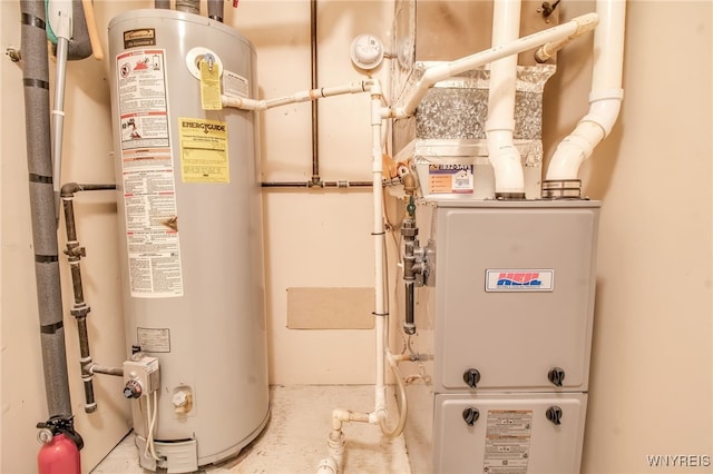 utilities featuring water heater