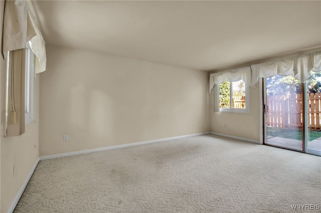 view of carpeted empty room