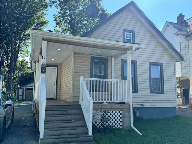 exterior space with a porch