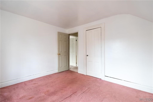 interior space with vaulted ceiling