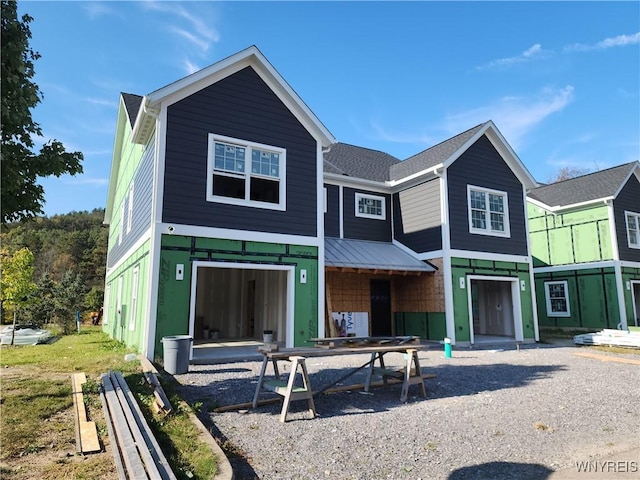 exterior space featuring a garage