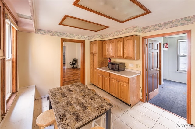 kitchen featuring light tile patterned floors