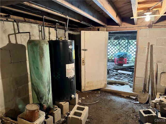 interior space with water heater