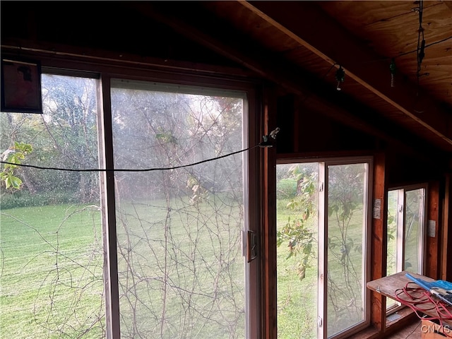 details featuring beam ceiling