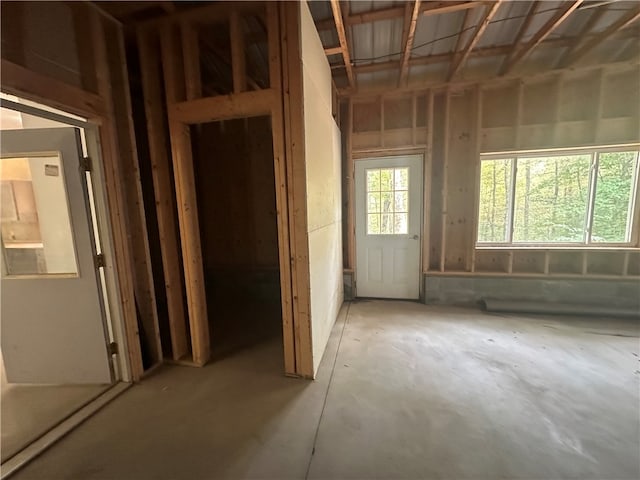 miscellaneous room with concrete floors