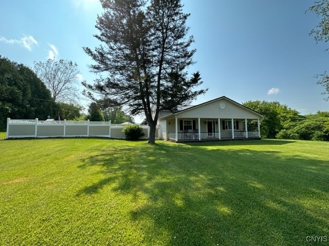 exterior space with covered porch