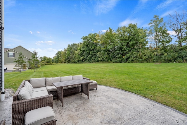 view of patio with outdoor lounge area