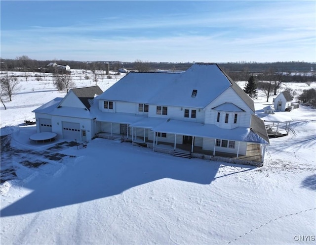 view of snowy aerial view