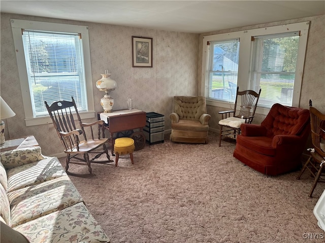 view of carpeted living room