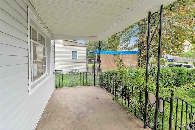 view of patio featuring covered porch