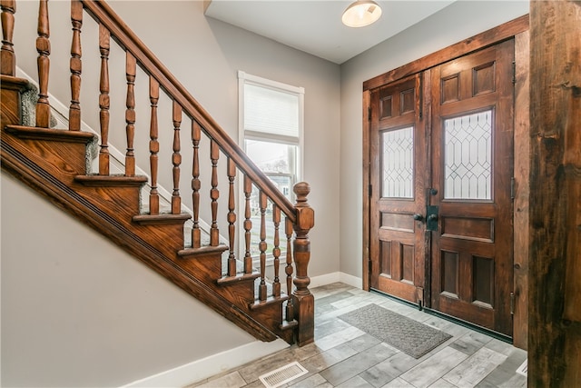 entryway featuring light hardwood / wood-style flooring