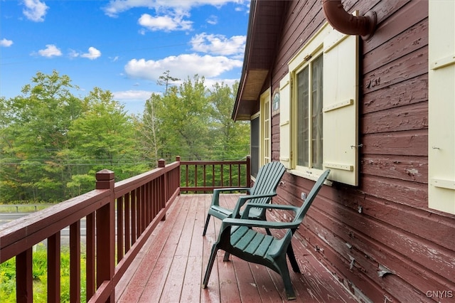 view of wooden terrace