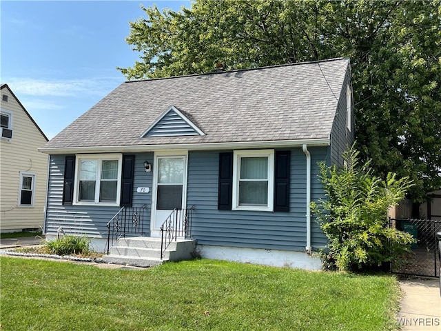 bungalow with a front yard