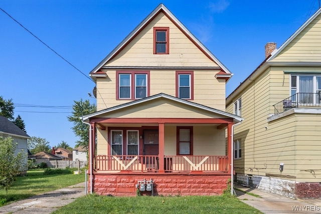 view of front of home with a porch