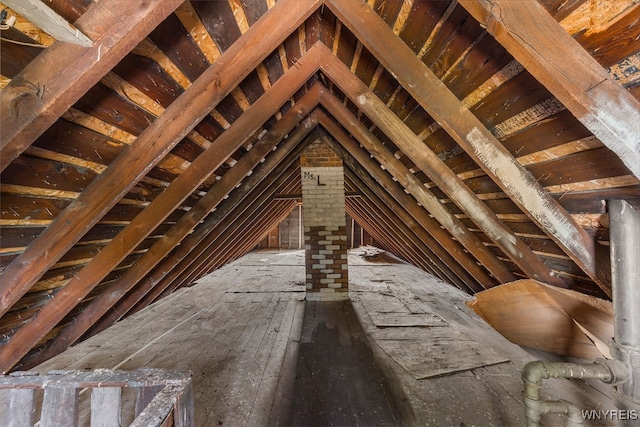 view of attic