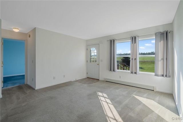 interior space featuring baseboard heating