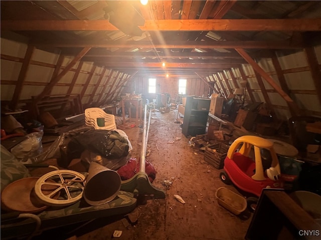 view of attic