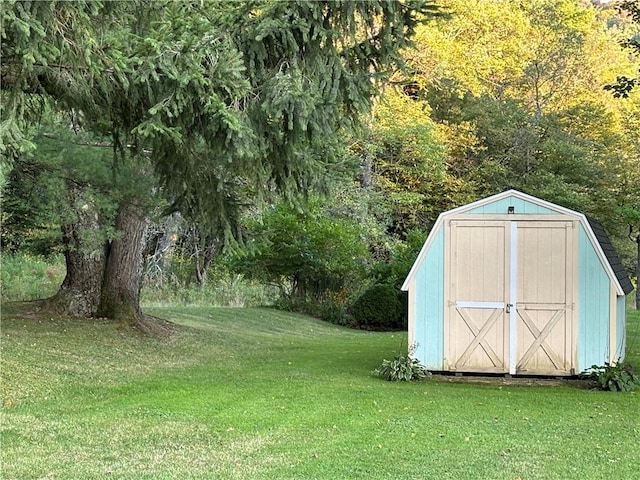 view of shed