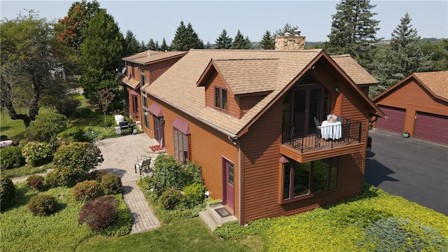 exterior space with a balcony