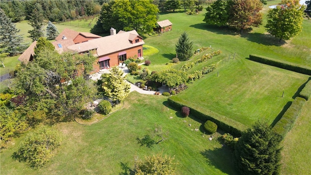 drone / aerial view featuring a rural view