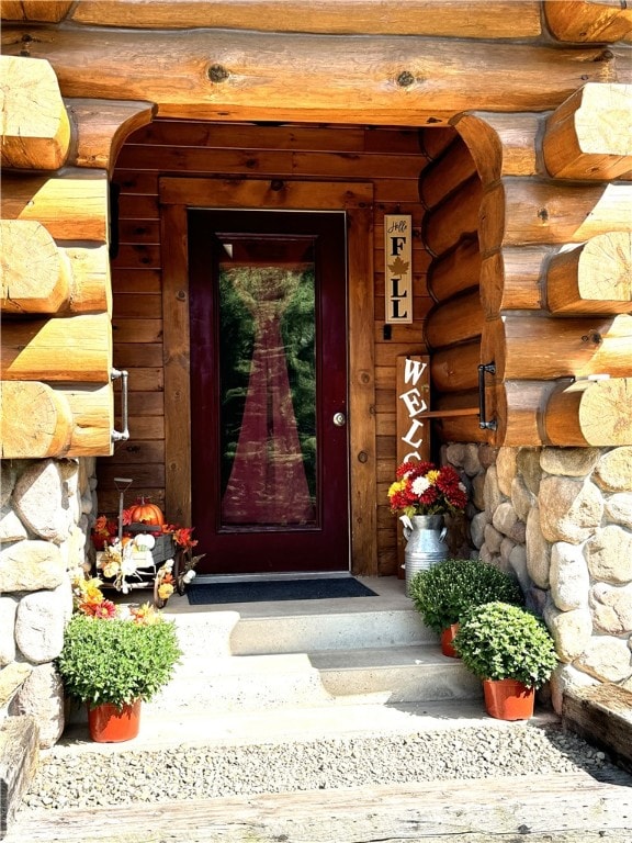 view of doorway to property