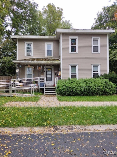 view of front of home with covered porch