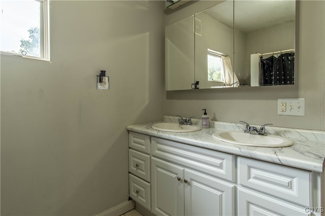 bathroom featuring vanity