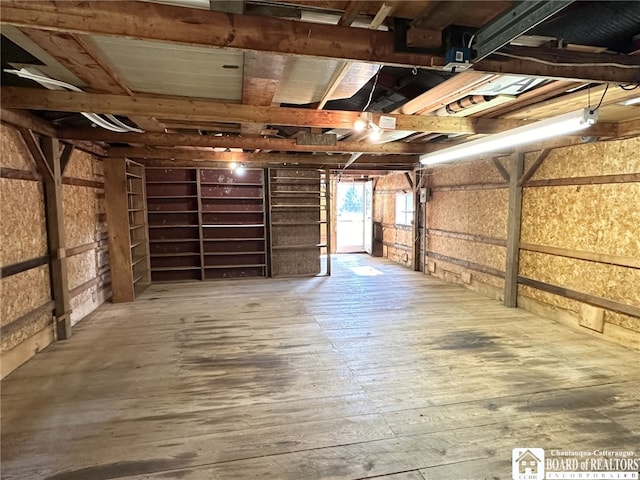 interior space featuring wood-type flooring