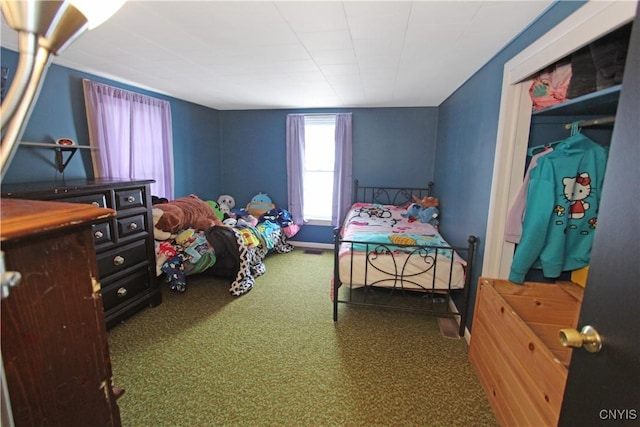 bedroom featuring carpet flooring