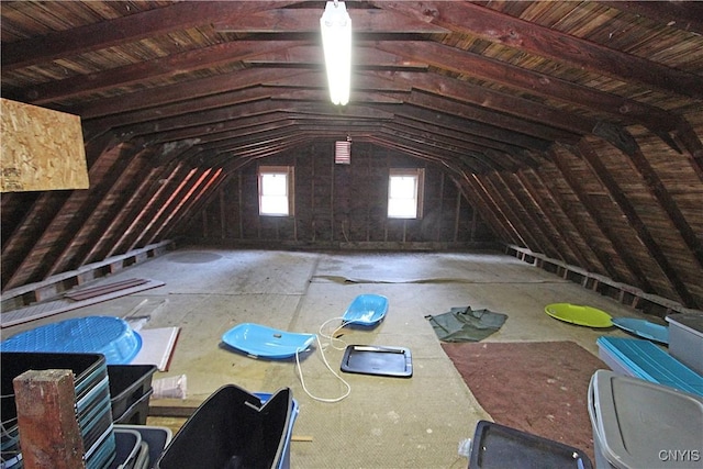 view of attic