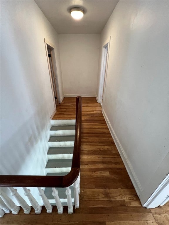 interior space with dark hardwood / wood-style flooring