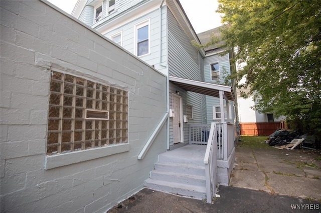 view of doorway to property