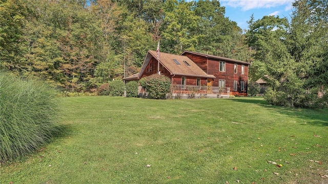 exterior space with a front yard