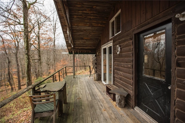 view of wooden deck