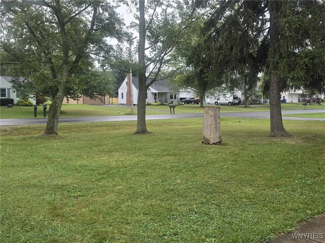 view of property's community featuring a lawn