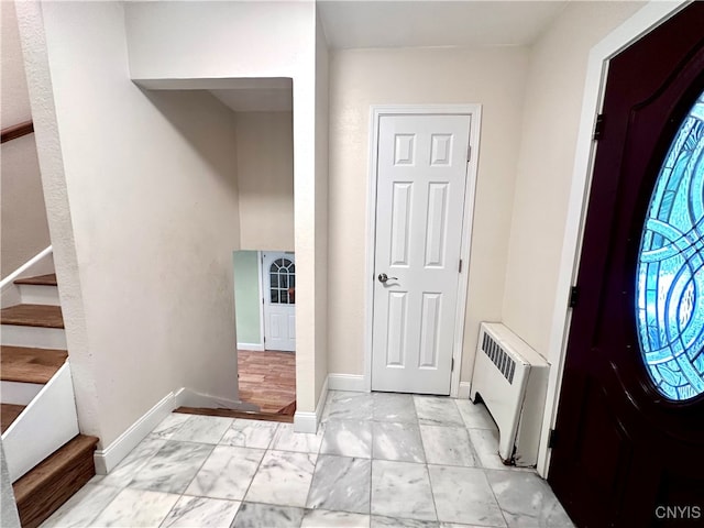 entrance foyer with radiator