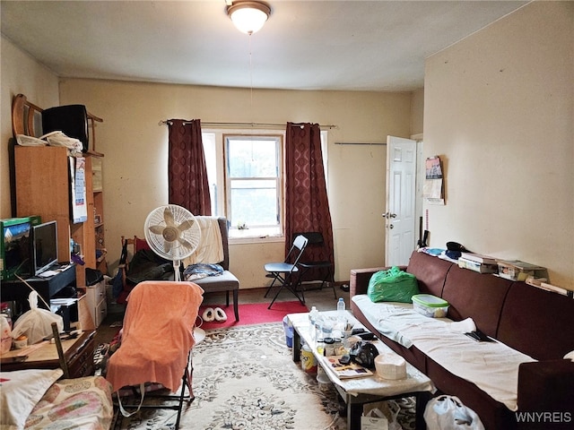 living room featuring carpet flooring