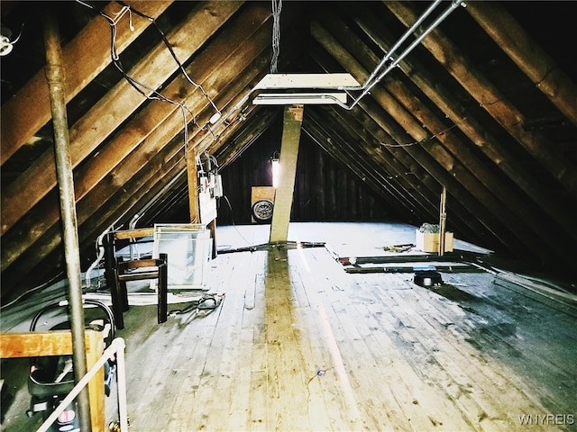 view of attic