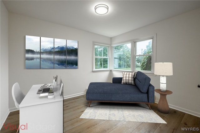 bedroom featuring hardwood / wood-style flooring