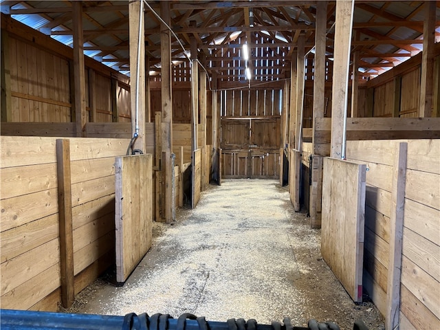 view of horse barn