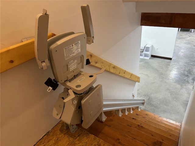 interior space featuring concrete flooring