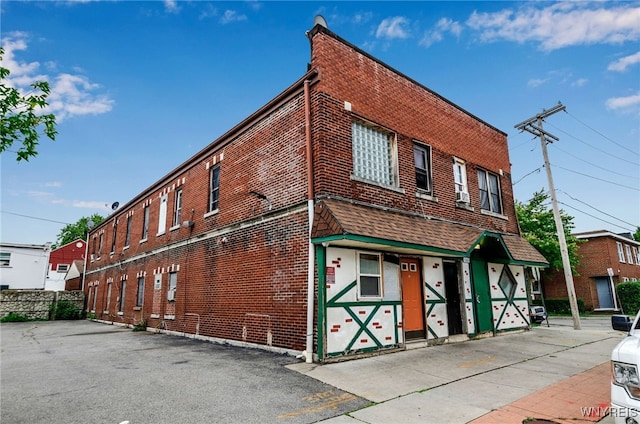 view of property with a garage