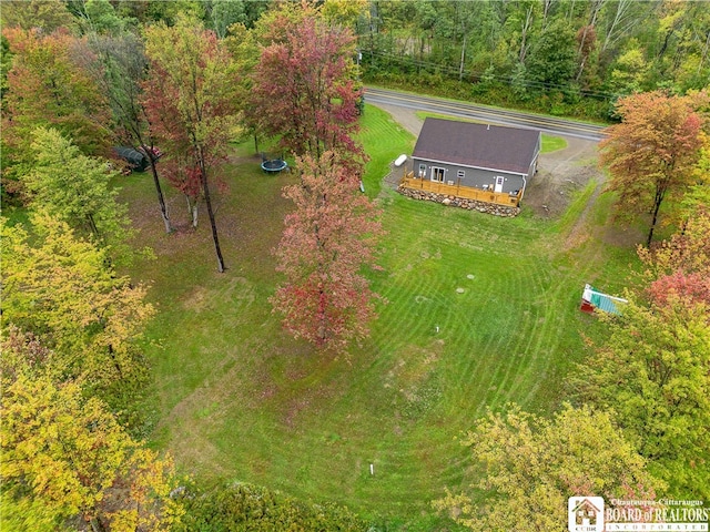 bird's eye view featuring a rural view