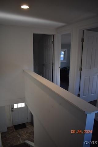 604 Oneida Lake Ave, Sullivan, NY 13032 - stairs featuring recessed lighting and marble look tile flooring
