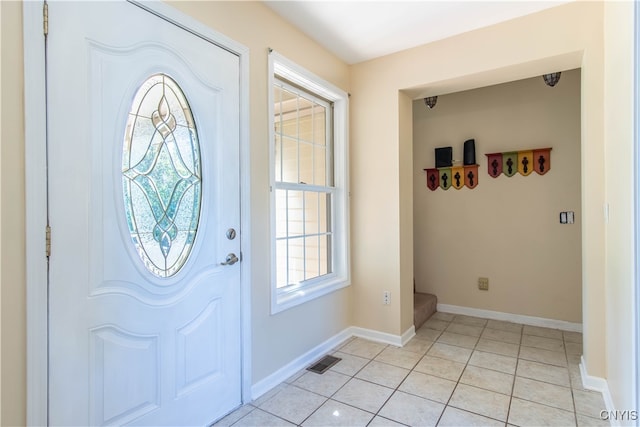 view of tiled entryway