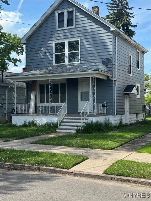 view of front facade with covered porch