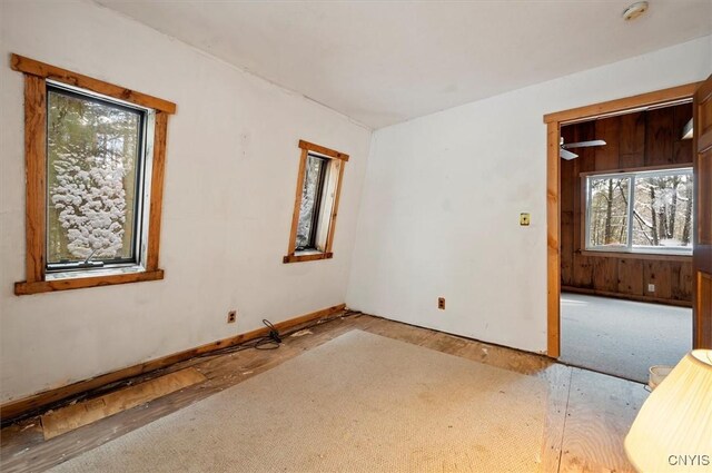 spare room featuring a wealth of natural light