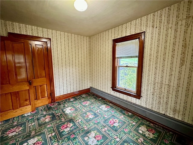 view of spare room