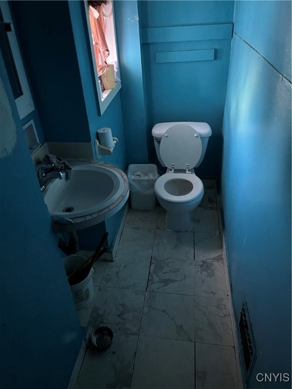 bathroom with toilet and sink